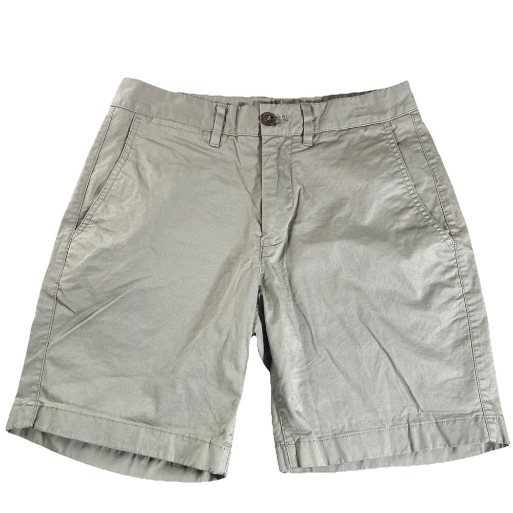 Bonobos Shorts Men's 28 Light Gray 7" Casual Flat Front Chino Shorts Preppy Golf